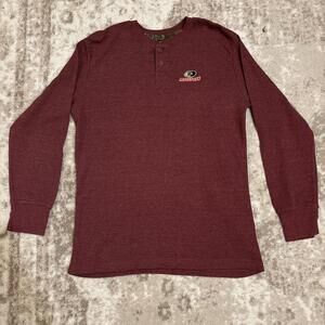 Mossy Oak Henley Waffle Knit Sweater Mens Medium Long Sleeve